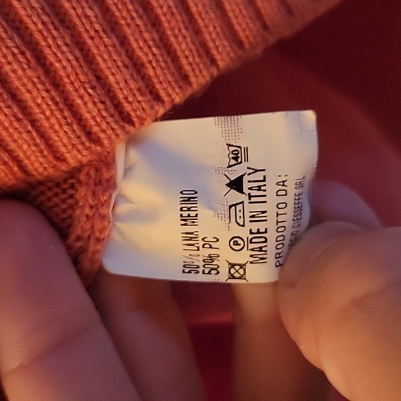 Giorgio Porta Salmon Quarter Zip Sweater Merino Wool XL - Picture 4 of 7